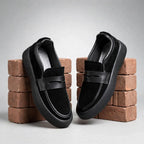 Men's Classic Suede-Style Slip-On Loafers – Smart Casual Shoes