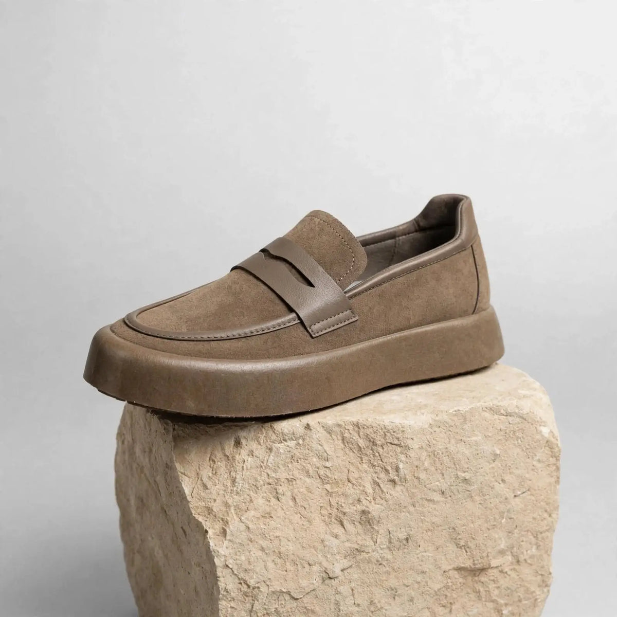 Men's Classic Suede-Style Slip-On Loafers – Smart Casual Shoes