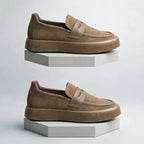 Men's Classic Suede-Style Slip-On Loafers – Smart Casual Shoes