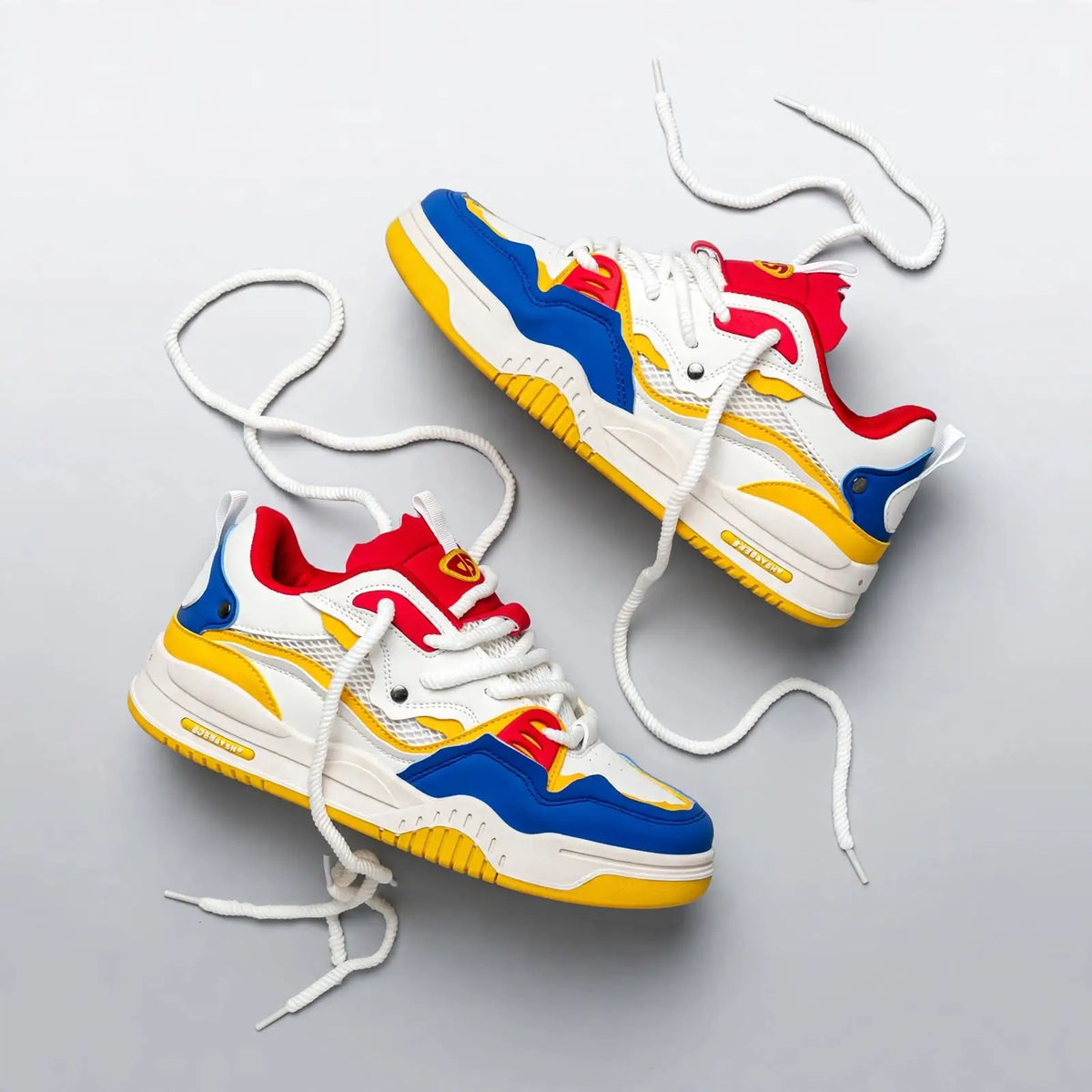 Men's Retro Chunky Sneakers – Color block Streetwear Shoes