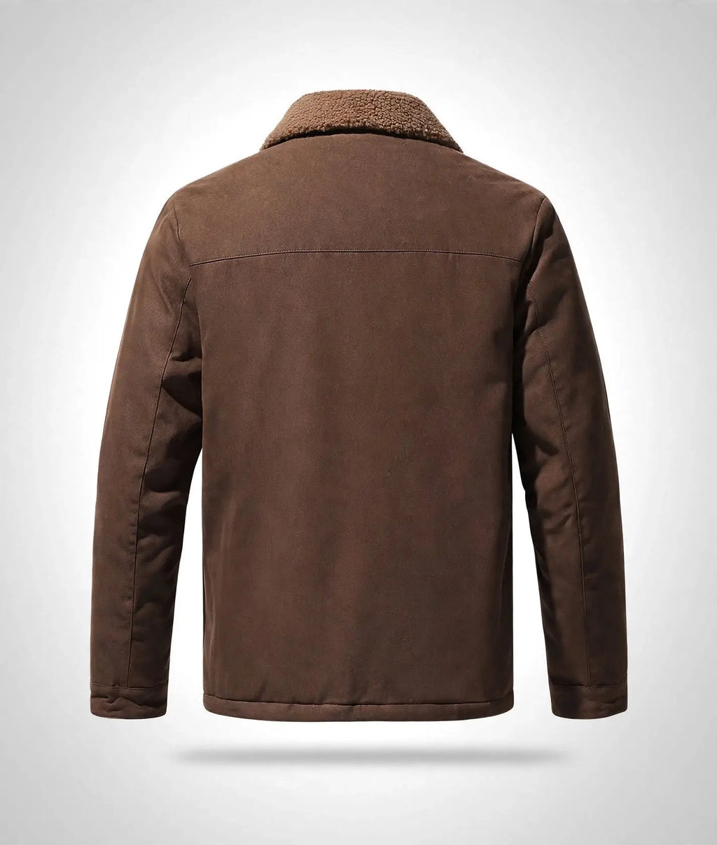 Suede Craft Men's Sherpa-Collar Jacket