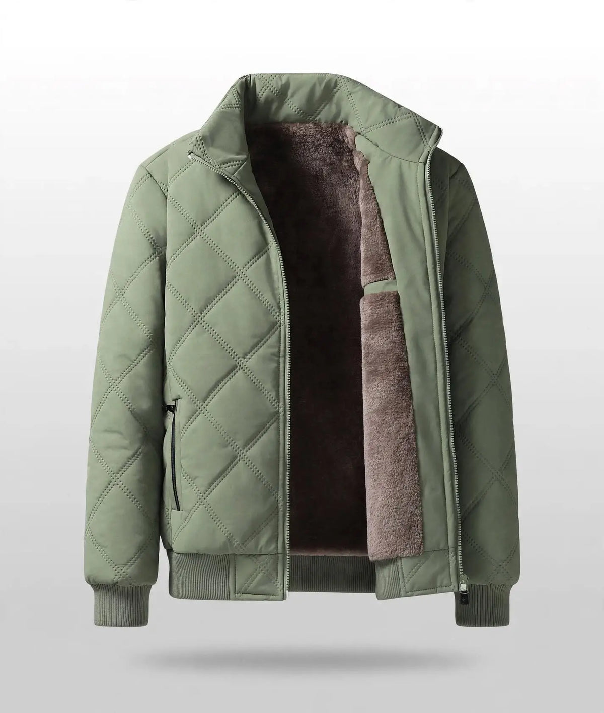 Diamond Lux Men's Fleece-Lined Quilted Jacket