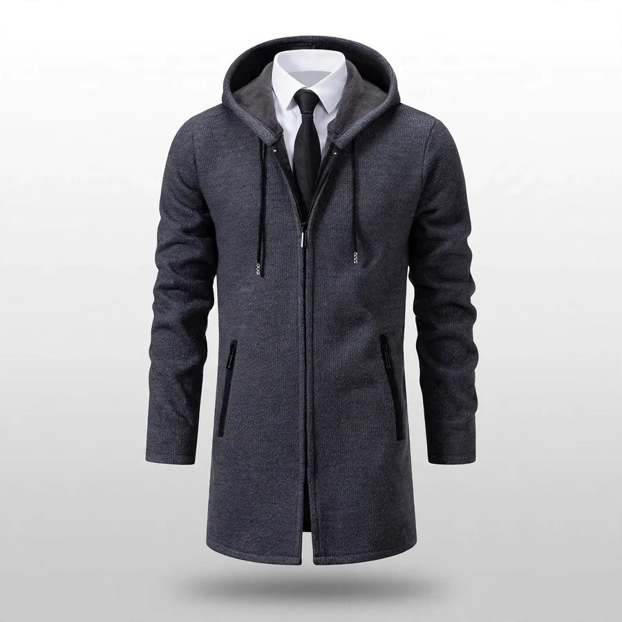 Urban Edge Longline Hooded Sweater Jacket