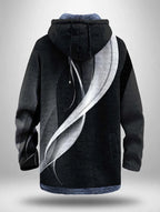 Urban Wild Graphic Zip-Up Hooded Cardigan