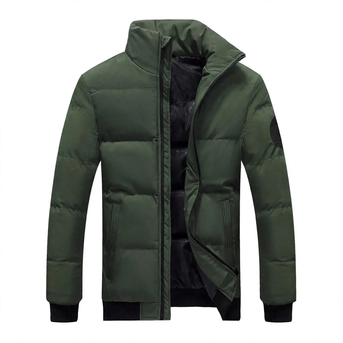 Men's Thick Puffer Jacket – High Collar Winter Coat