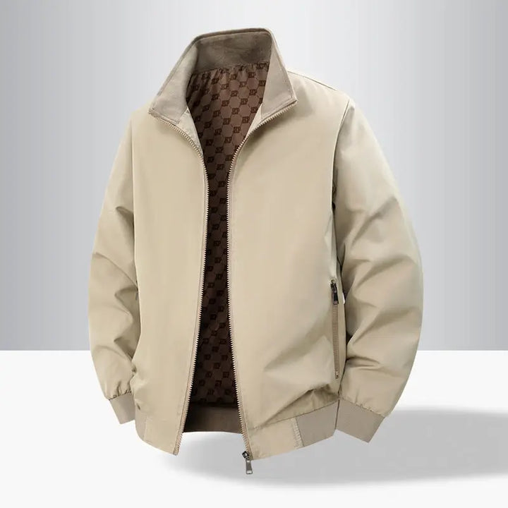 Men's Classic Stand Collar Jacket – Lightweight Casual Bomber