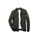Men's Classic Zip-Up Bomber Jacket – Casual Slim-Fit Jacket