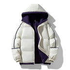 Down-Shoulder Hooded Down Coat