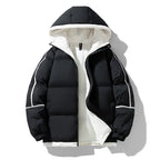 Down-Shoulder Hooded Down Coat