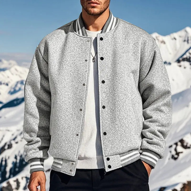 Men's Vintage Varsity Bomber Jacket – Classic Baseball Style