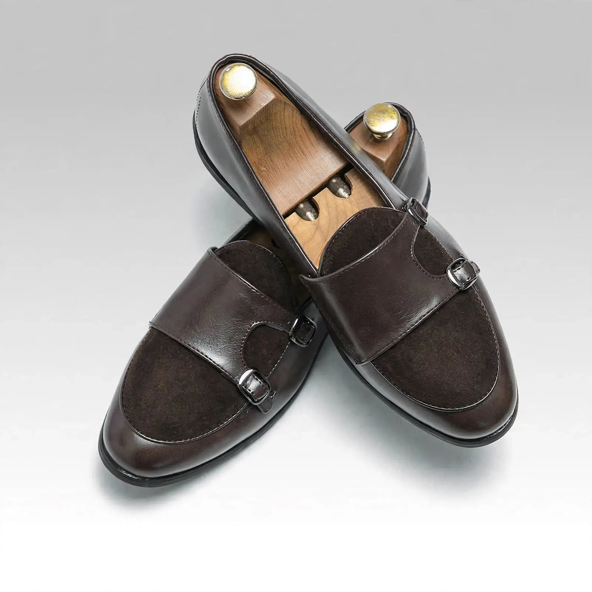 Men's Oxford Double Monk Strap Loafers – British Classic
