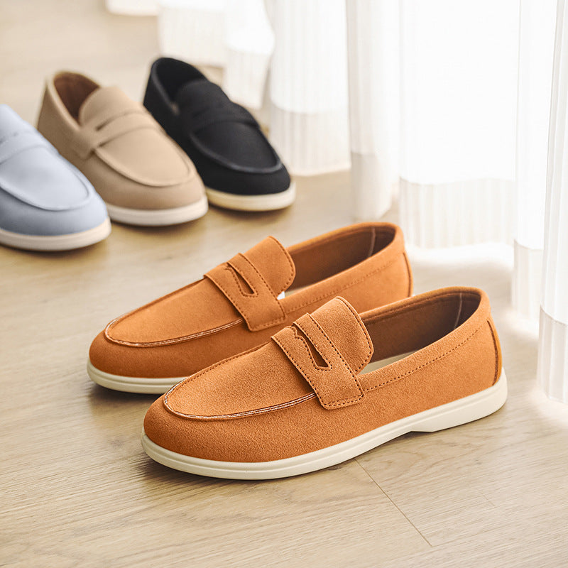 Men's Suede-Look Penny Loafers – Cambridge Casual