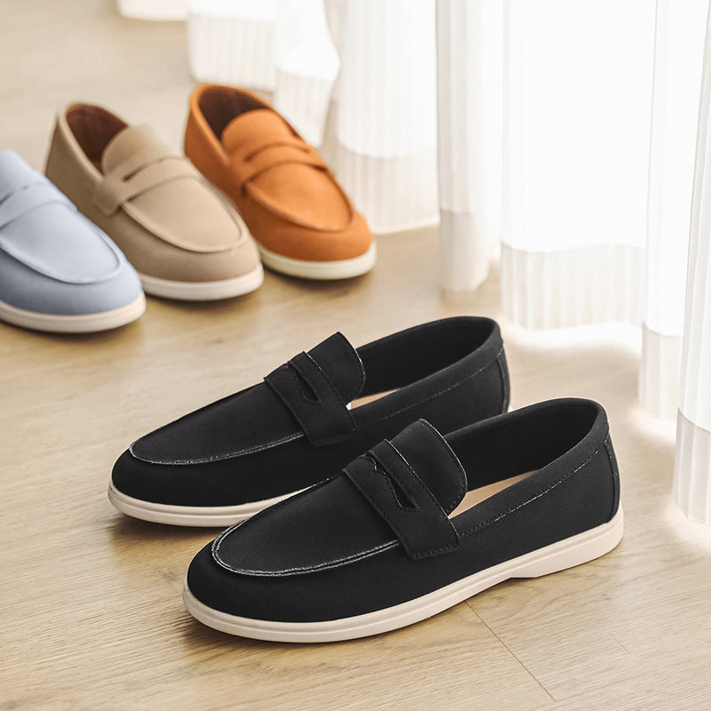 Men's Suede-Look Penny Loafers – Cambridge Casual