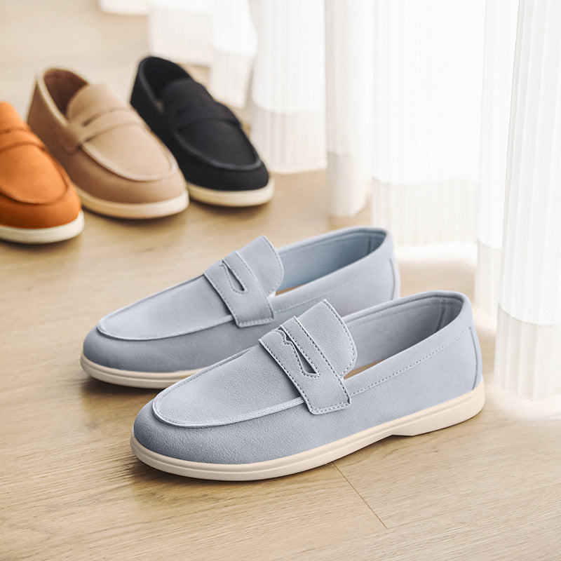 Men's Suede-Look Penny Loafers – Cambridge Casual