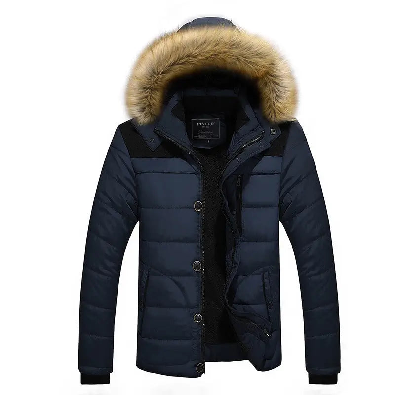 Men’s Fleece-Lined Hooded Puffer Jacket
