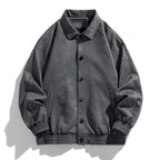 Men's Vintage Suede Bomber Jacket – Relaxed Fit