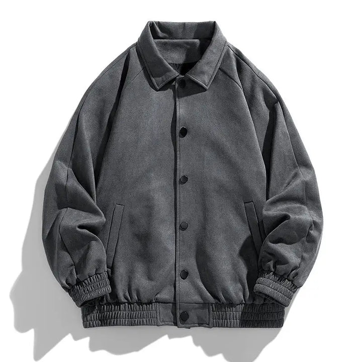 Men's Vintage Suede Bomber Jacket – Relaxed Fit