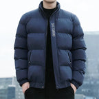 Men’s Stand-Collar Quilted Puffer Jacket