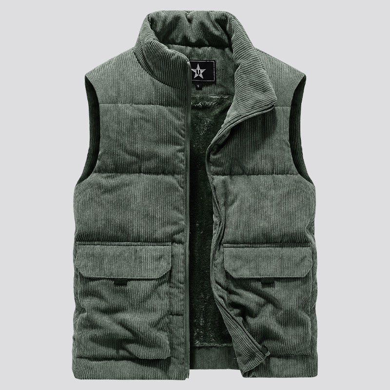 Cord Luxe Men's Fleece-Lined Corduroy Vest