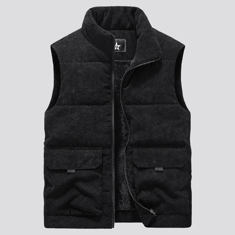 Cord Luxe Men's Fleece-Lined Corduroy Vest