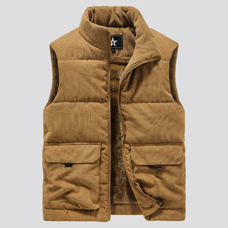 Cord Luxe Men's Fleece-Lined Corduroy Vest
