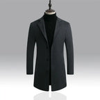 Men's Classic Mid-Length Trench Coat – Smart Casual Winter Overcoat