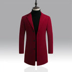 Men's Classic Mid-Length Trench Coat – Smart Casual Winter Overcoat