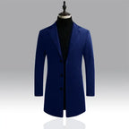 Men's Classic Mid-Length Trench Coat – Smart Casual Winter Overcoat