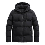 Men's Hooded Puffer Jacket – Thick Padded Winter Coat