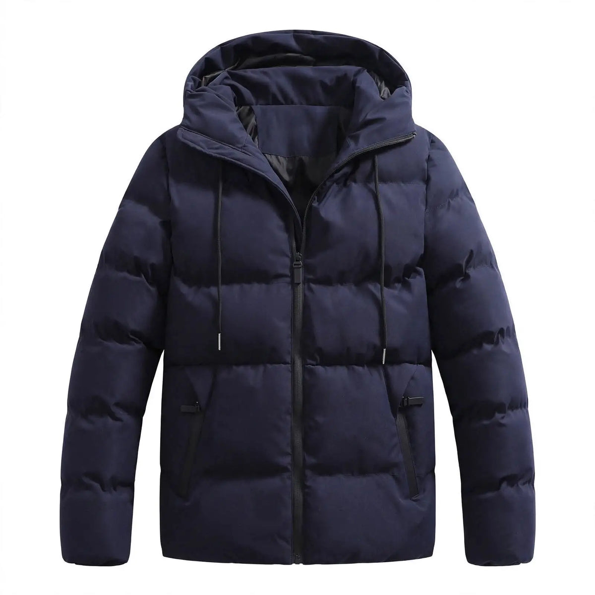 Men's Hooded Puffer Jacket – Thick Padded Winter Coat