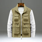 Men's Multi-Pocket Utility Vest – Lightweight Outdoor Sleeveless Jacket