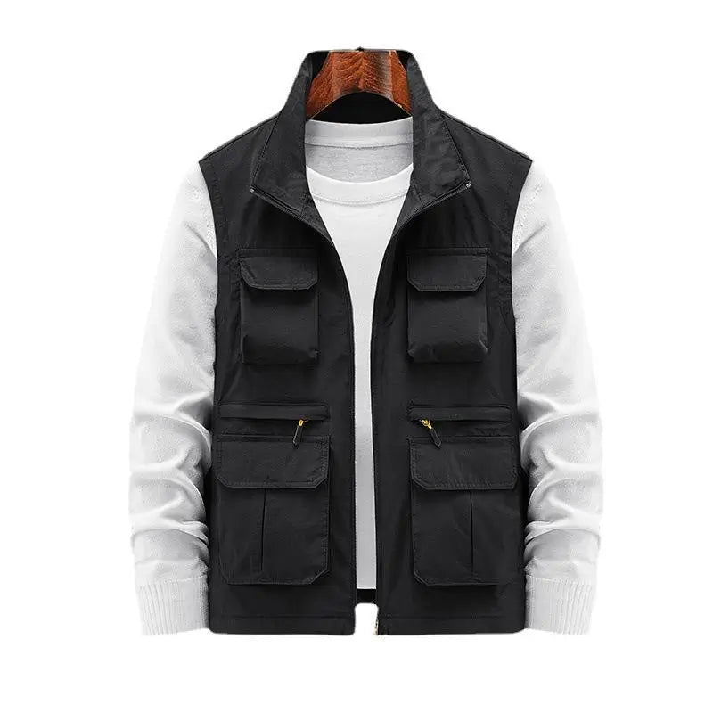 Men's Multi-Pocket Utility Vest – Lightweight Outdoor Sleeveless Jacket