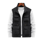 Men's Multi-Pocket Utility Vest – Lightweight Outdoor Sleeveless Jacket