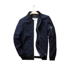 Men's Classic Zip-Up Bomber Jacket – Casual Slim-Fit Jacket