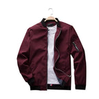 Men's Classic Zip-Up Bomber Jacket – Casual Slim-Fit Jacket