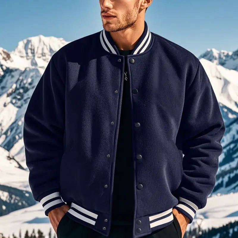 Men's Vintage Varsity Bomber Jacket – Classic Baseball Style