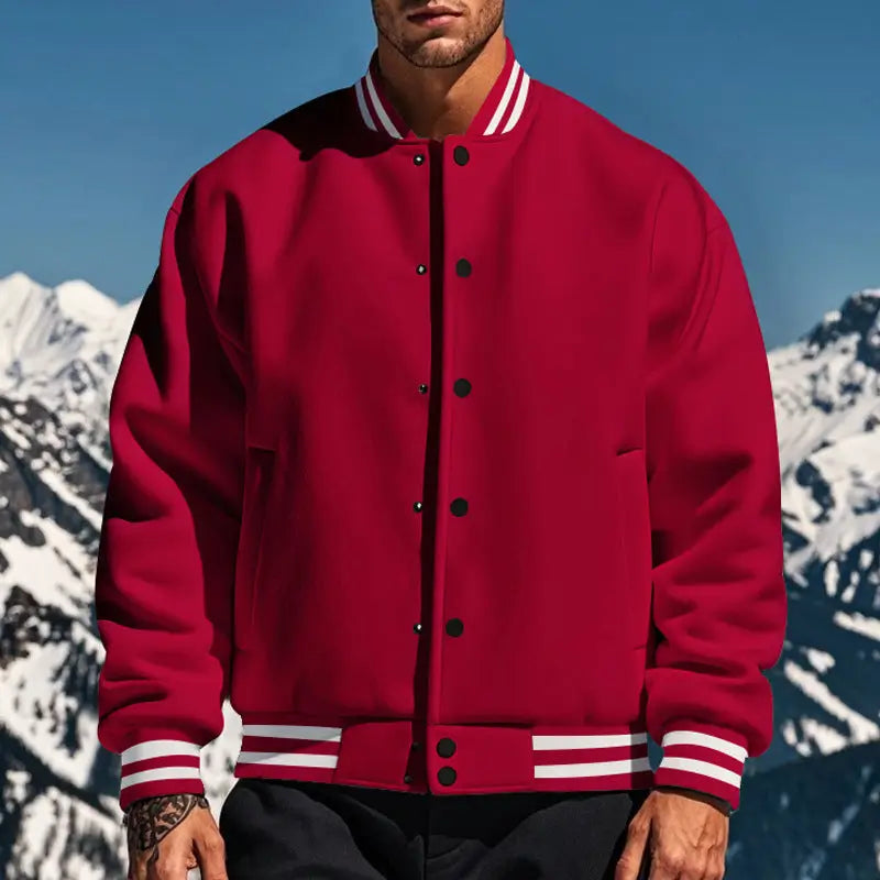 Men's Vintage Varsity Bomber Jacket – Classic Baseball Style
