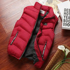 Men's Thick Padded Puffer Vest – Sleeveless Winter Jacket