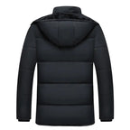 Men's Thick Fleece-Lined Hooded Winter Puffer Jacket