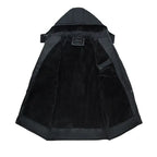 Men's Thick Fleece-Lined Hooded Winter Puffer Jacket