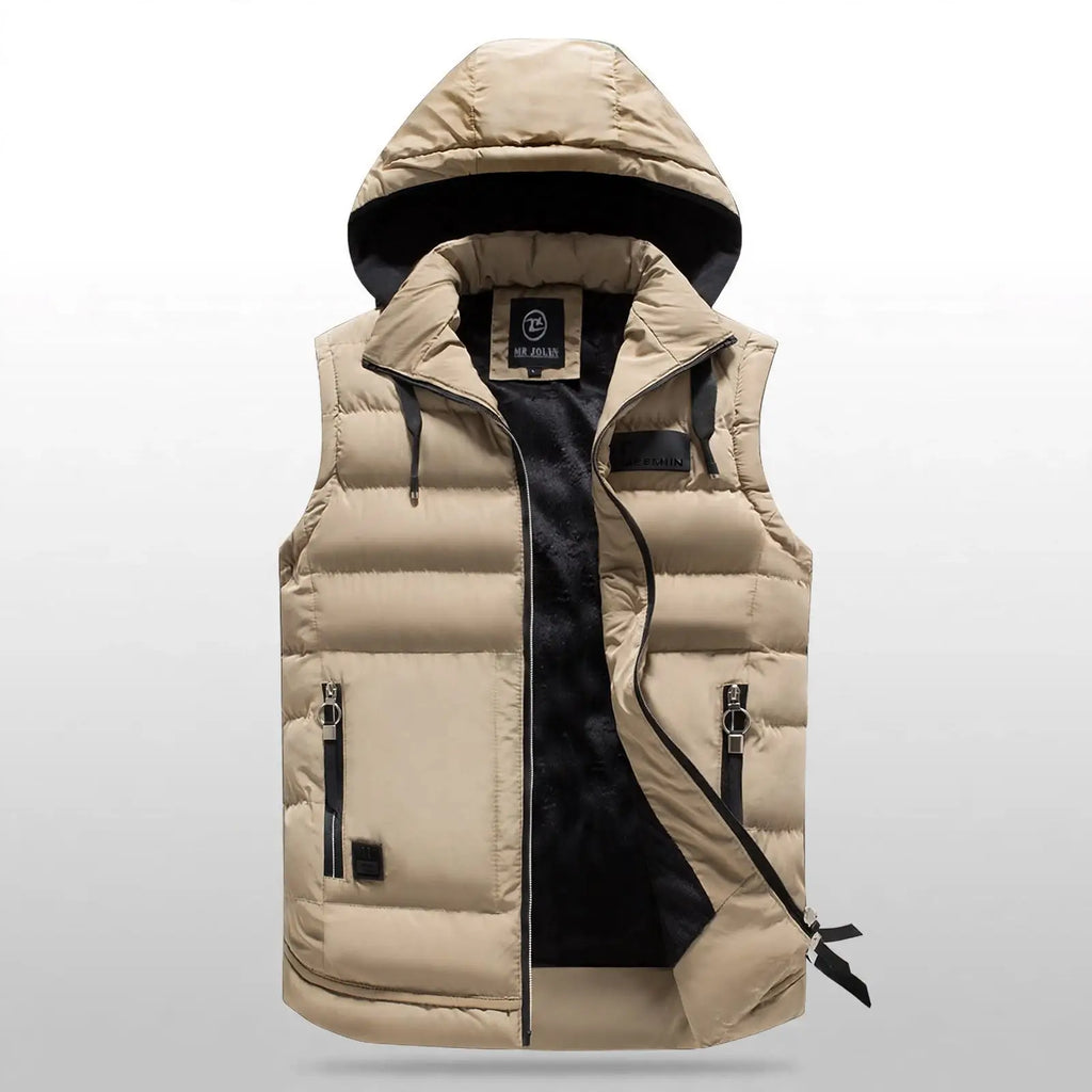 Alpine Shield Men's Hooded Puffer Vest