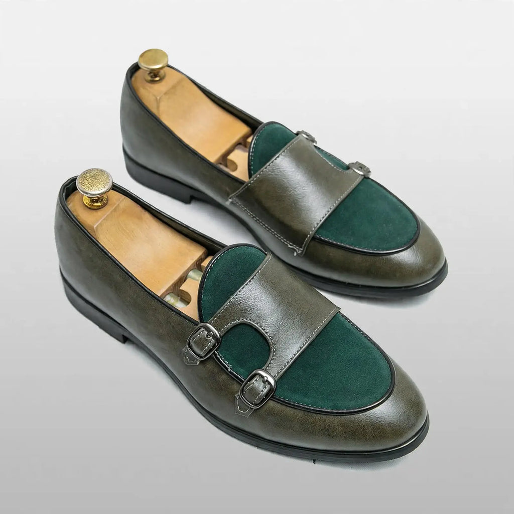 Men's Oxford Double Monk Strap Loafers – British Classic