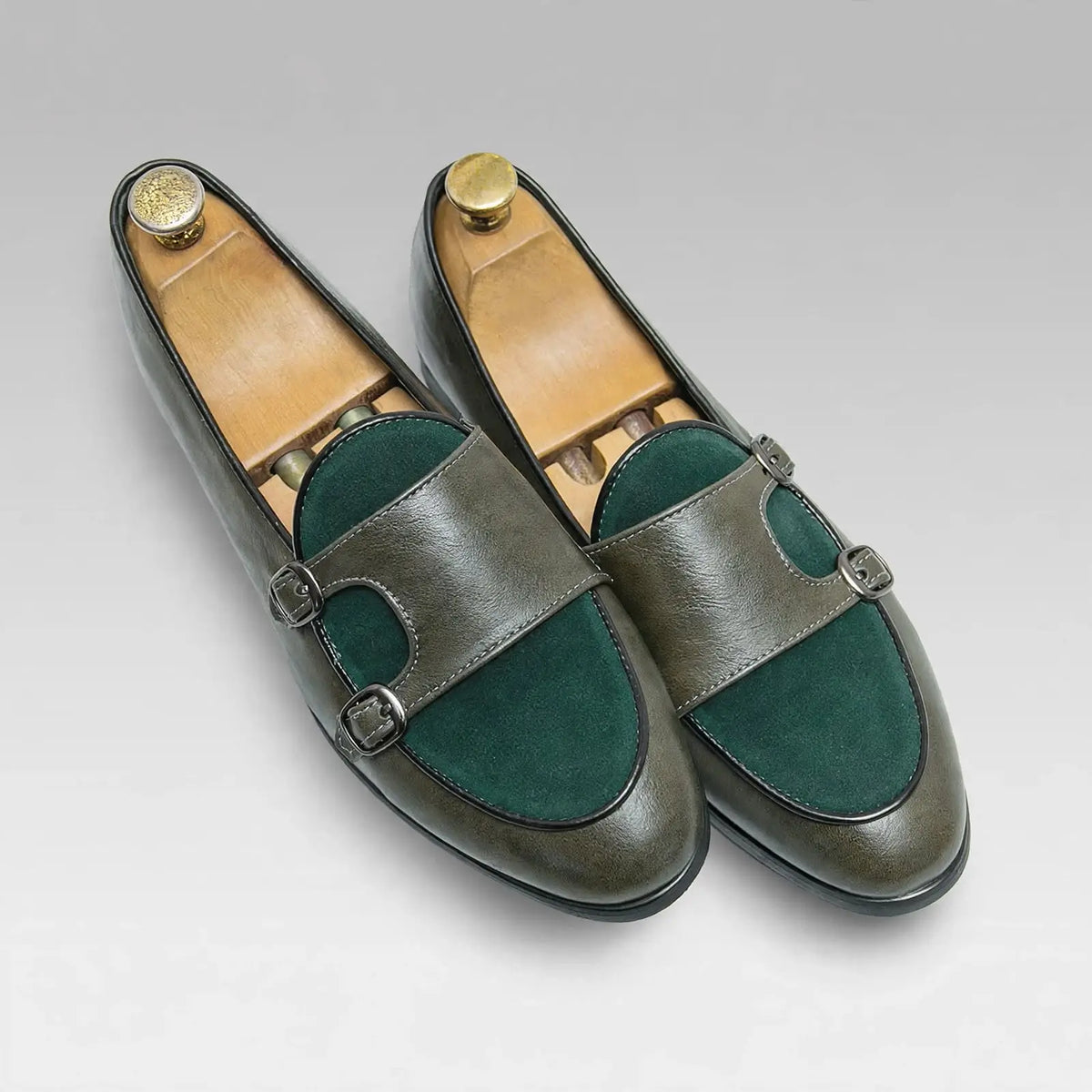 Men's Oxford Double Monk Strap Loafers – British Classic