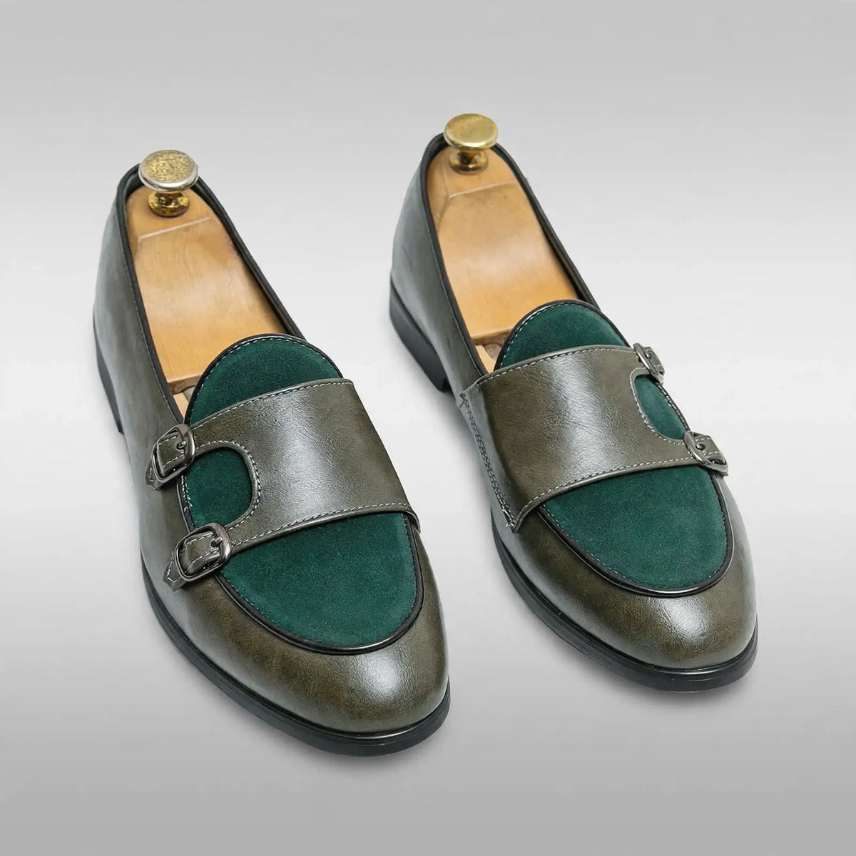 Men's Oxford Double Monk Strap Loafers – British Classic