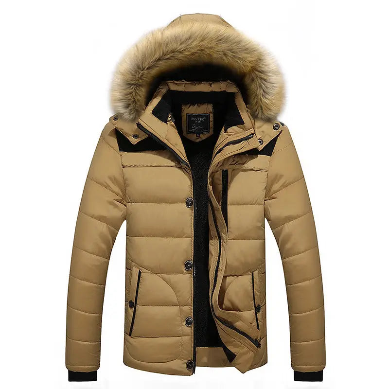 Men’s Fleece-Lined Hooded Puffer Jacket
