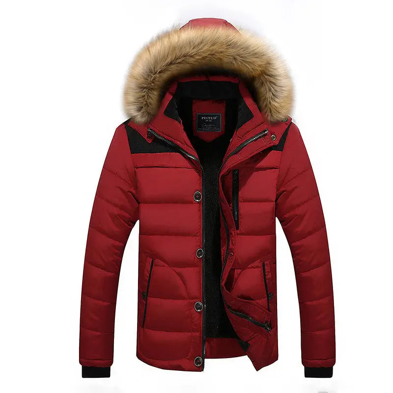 Men’s Fleece-Lined Hooded Puffer Jacket