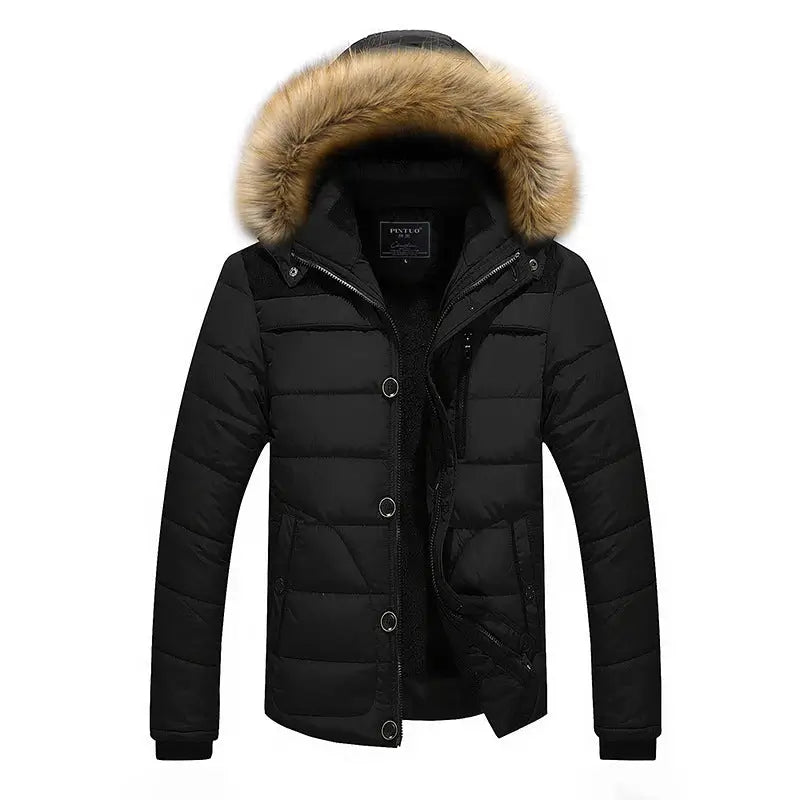 Men’s Fleece-Lined Hooded Puffer Jacket