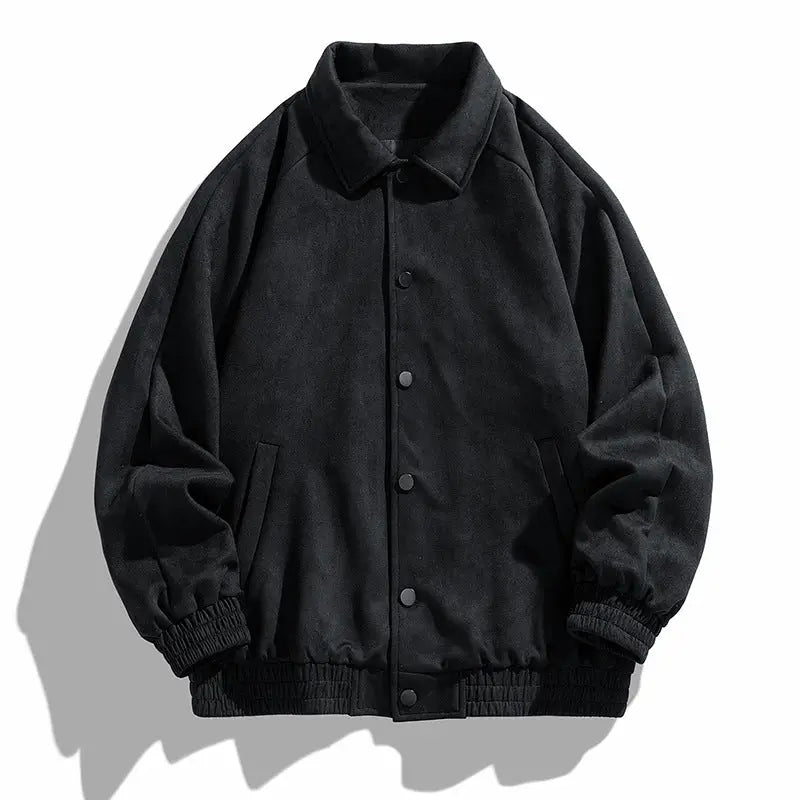 Men's Vintage Suede Bomber Jacket – Relaxed Fit