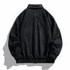 Men's Vintage Suede Bomber Jacket – Relaxed Fit