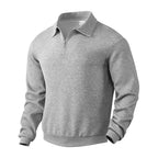 Men's Textured Quarter-Zip Sweater – Stand Collar Casual Pullover
